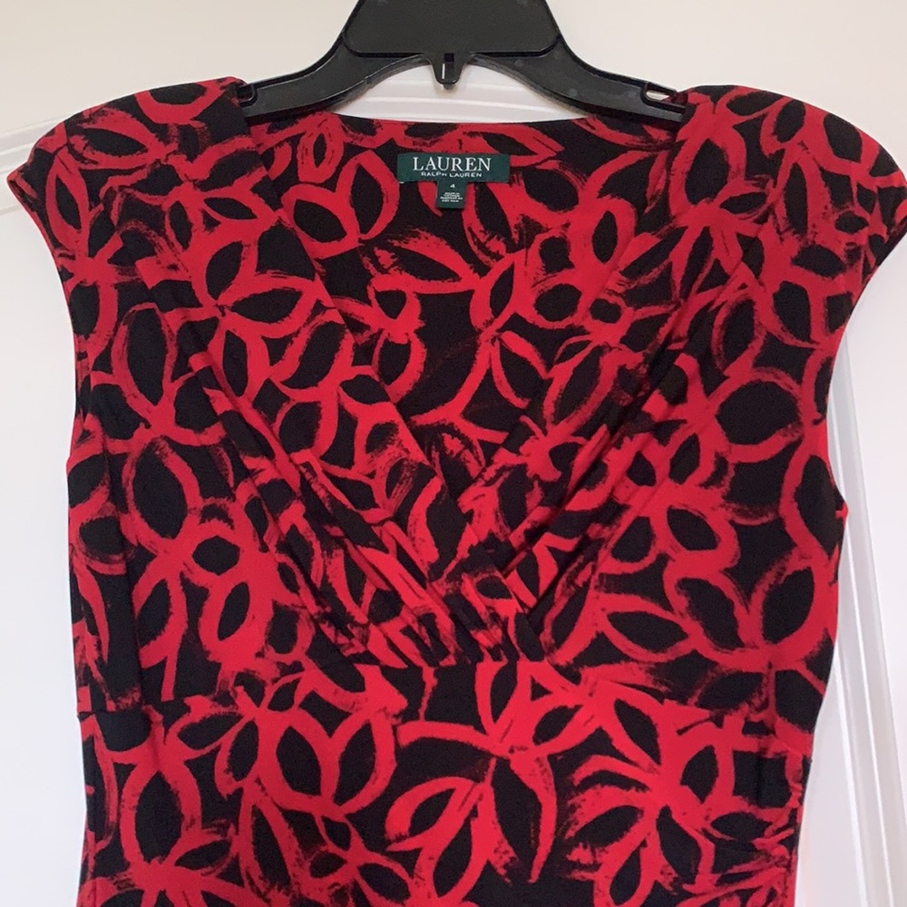 Ralph Lauren Cap Sleeve Ruched Dress